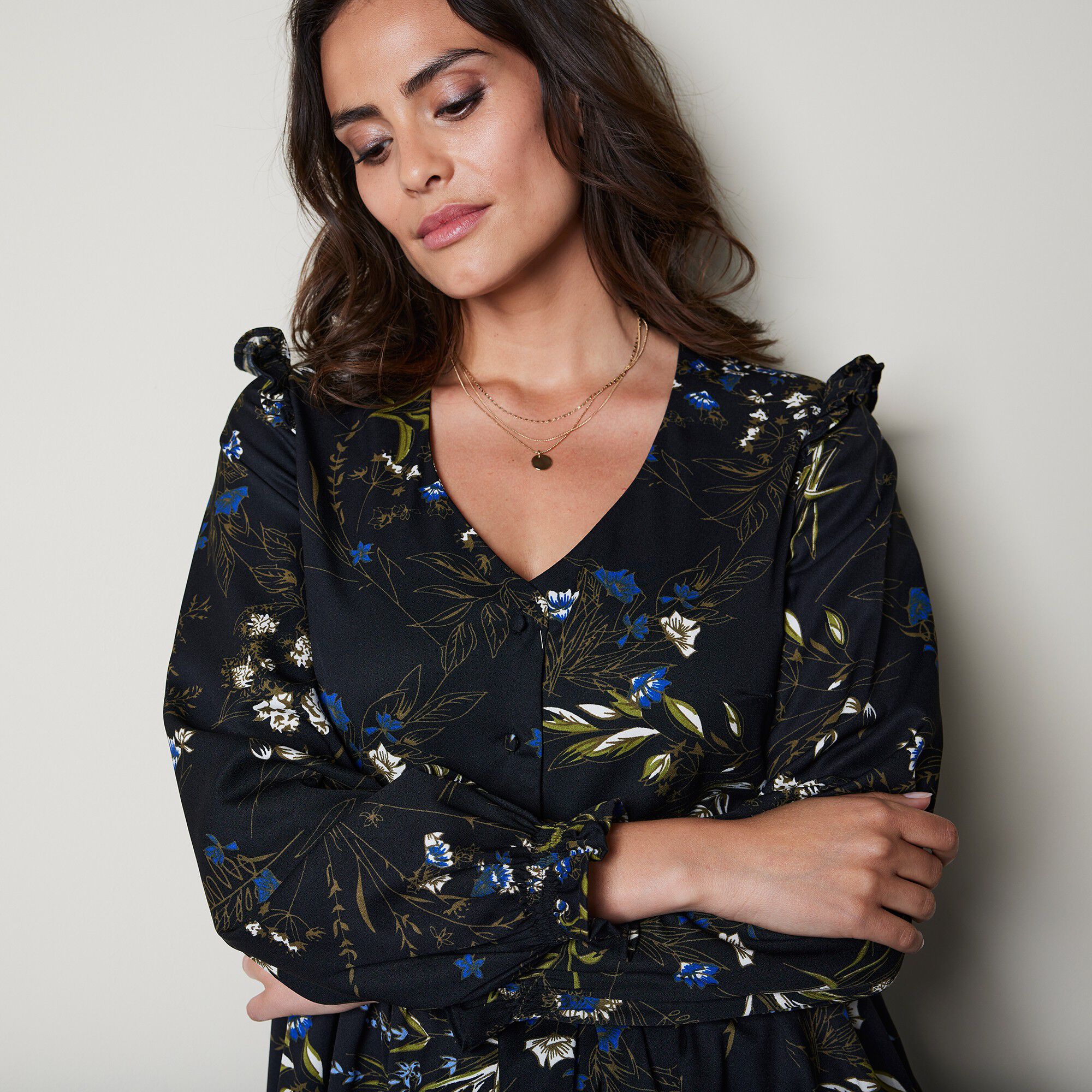 Robe imprimée col V