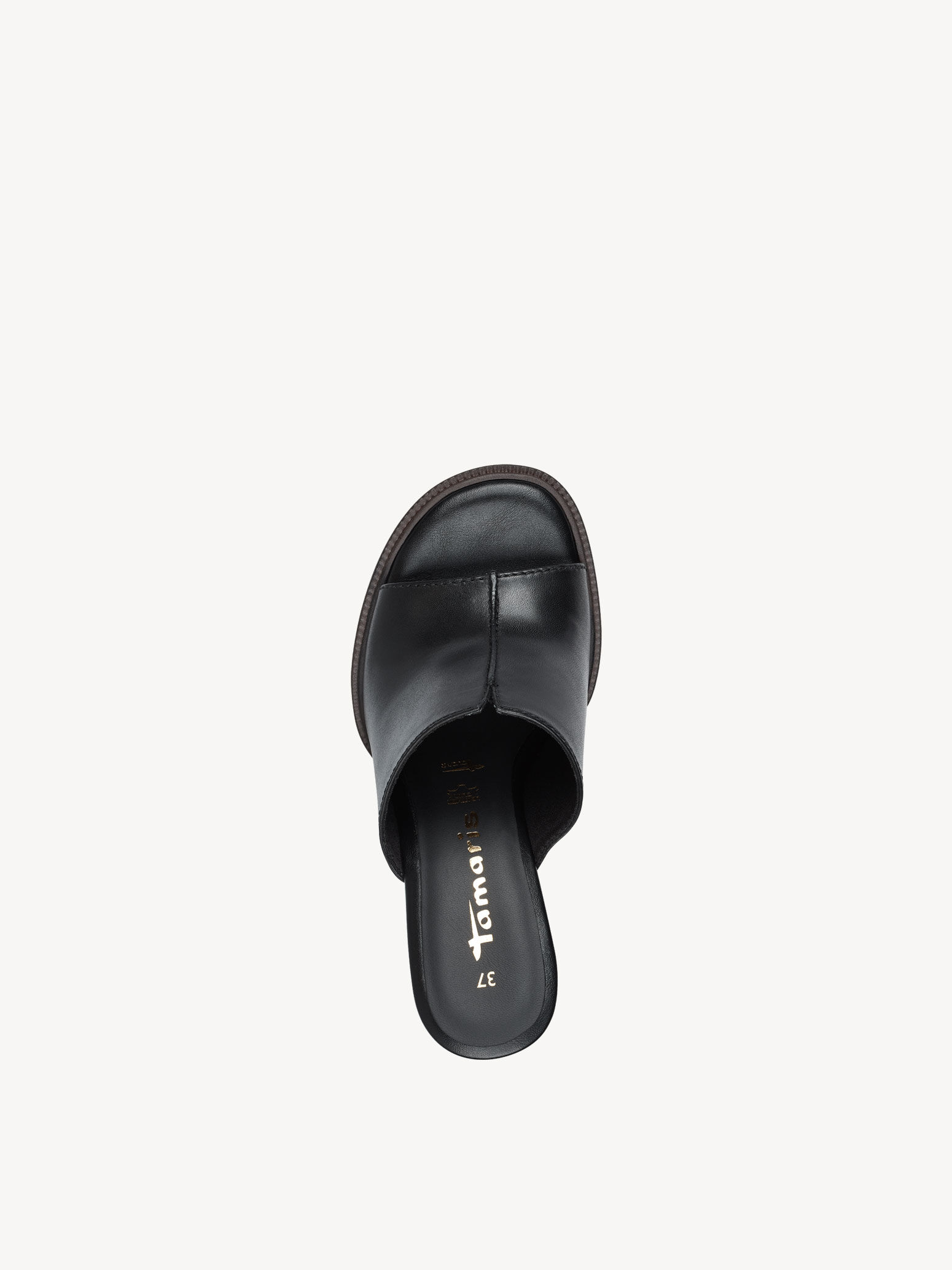 Mule en cuir - noir