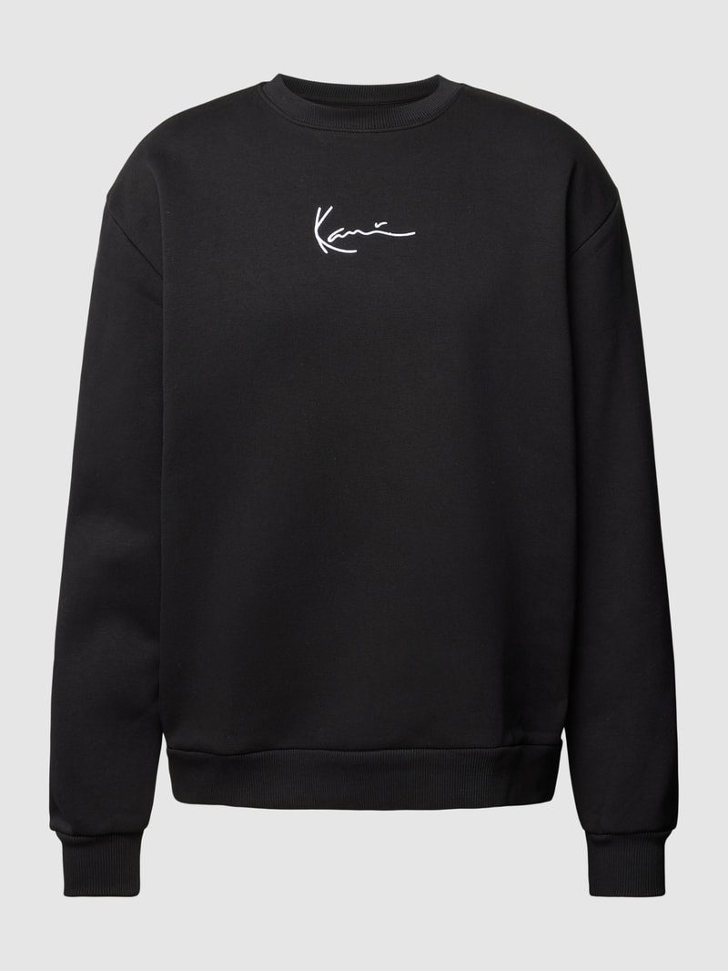 Sweatshirt mit Label-Stitching Modell 'SIGNATURE' in black