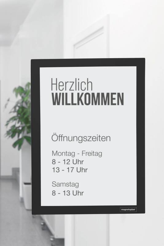 magnetoplan magnetofix DIN A3 Inforahmen Selbstklebend Schwarz 1132012 20,5 (B) x 0,6 (T) x 75 (H) cm 2 Stück