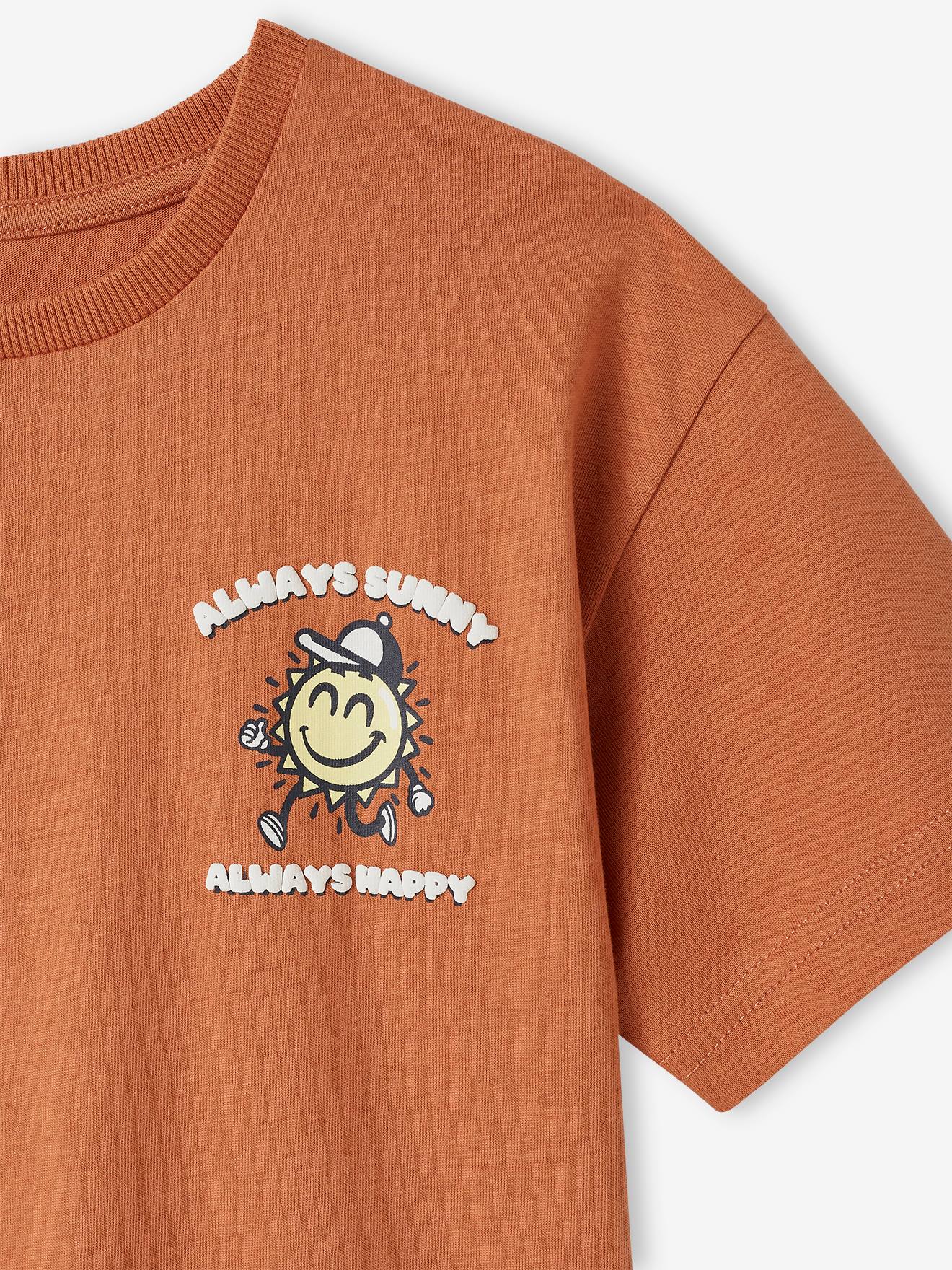 Vertbaudet Jungen T-Shirt mit Sonne hinten Oeko-Tex - aprikose