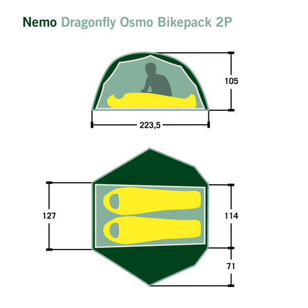 DRAGONFLY OSMO BIKEPACK 2P - Kuppelzelt