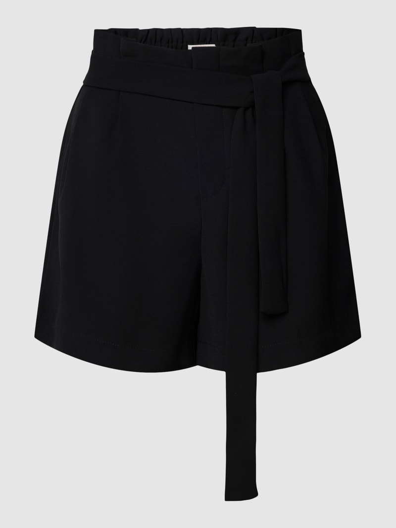 Shorts mit Bindegürtel Modell 'NEW FLORENCE' in schwarz