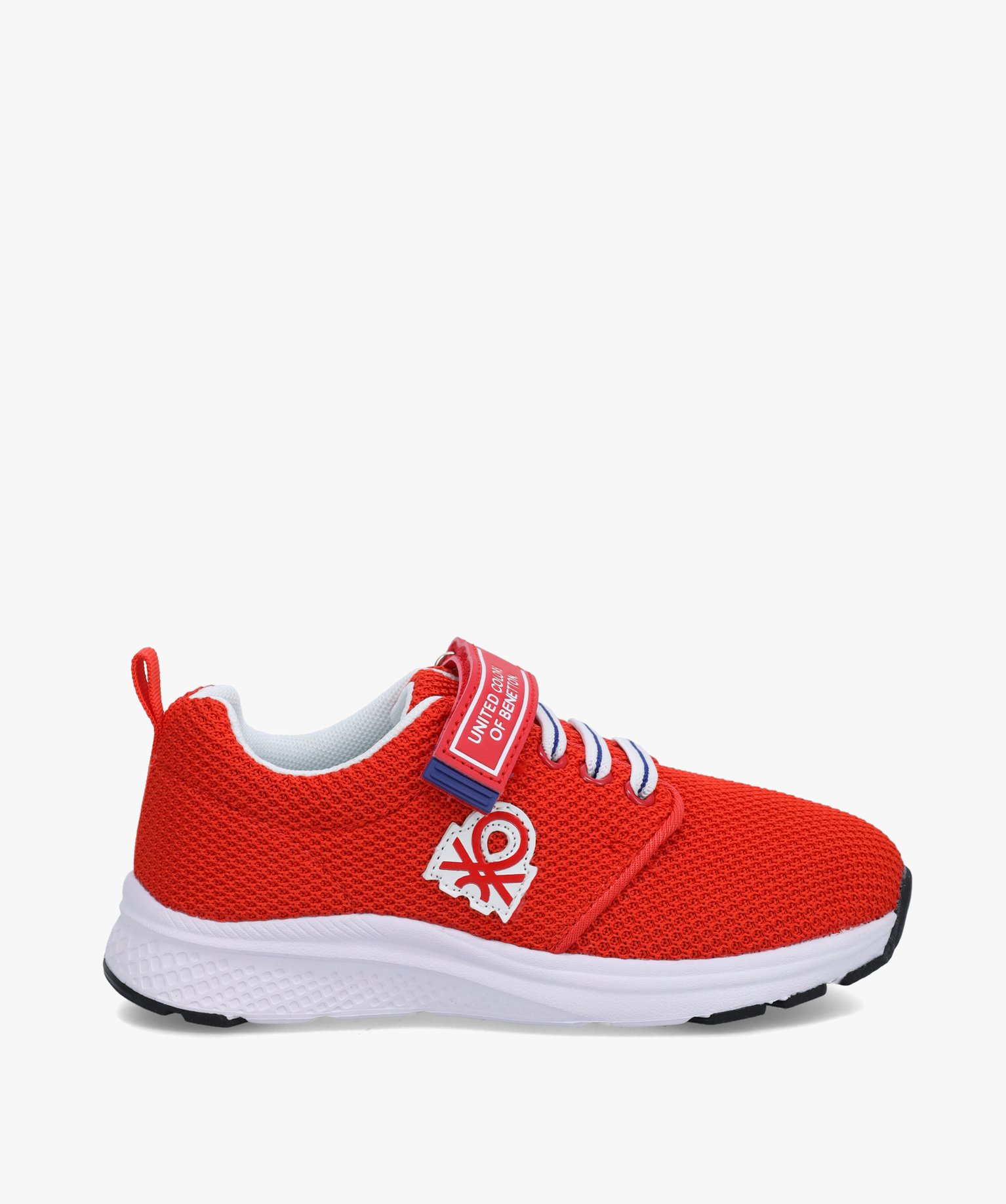 Baskets Garçon running dessus maille unie - Benetton rouge | GEMO