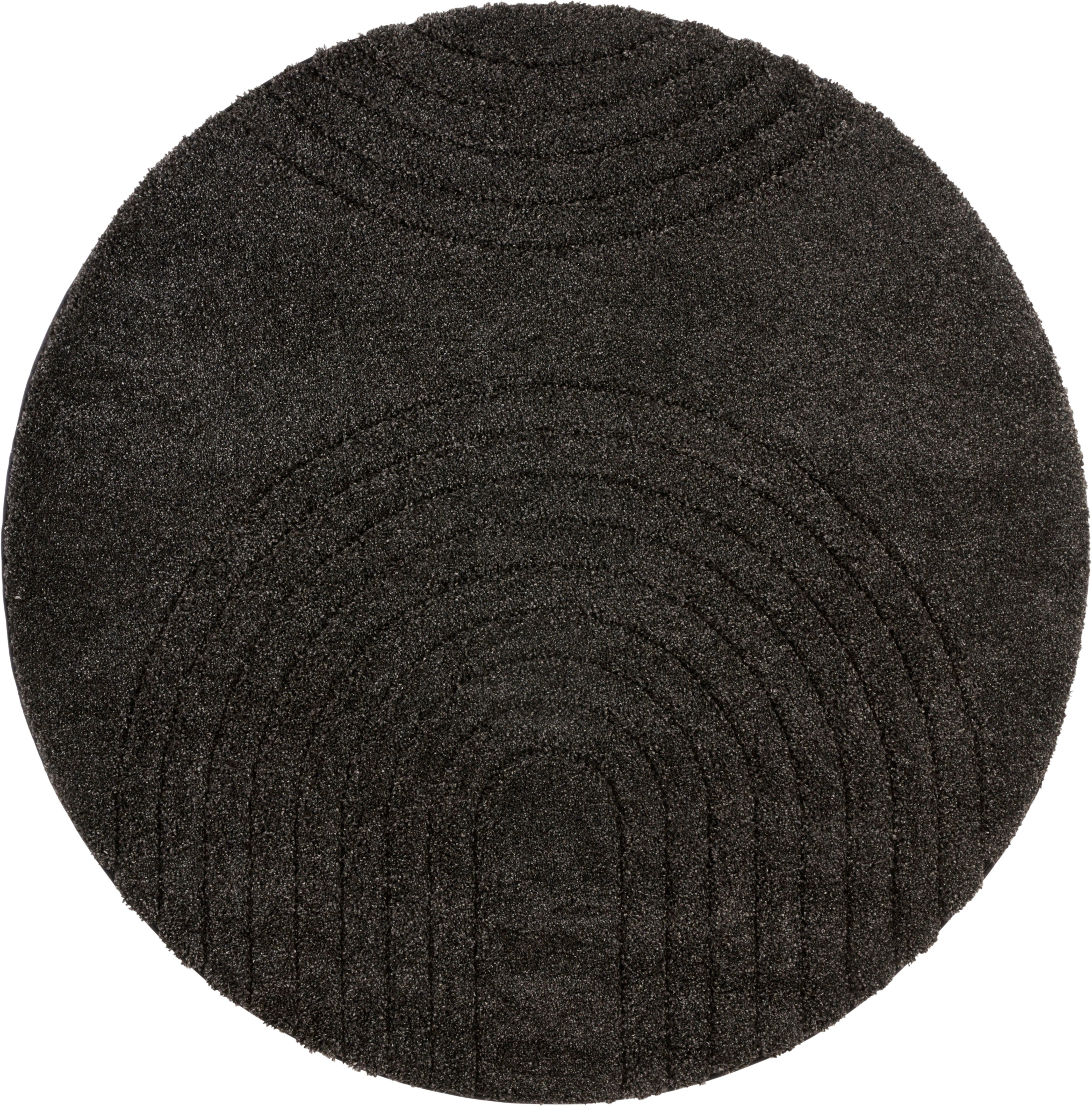 Designteppich Fergus, HANSE Home, rund, Höhe: 22 mm, Shaggy, Weich, Skandi, Flauschig, Teppich, Wohnzimmer, Schlafzimmer