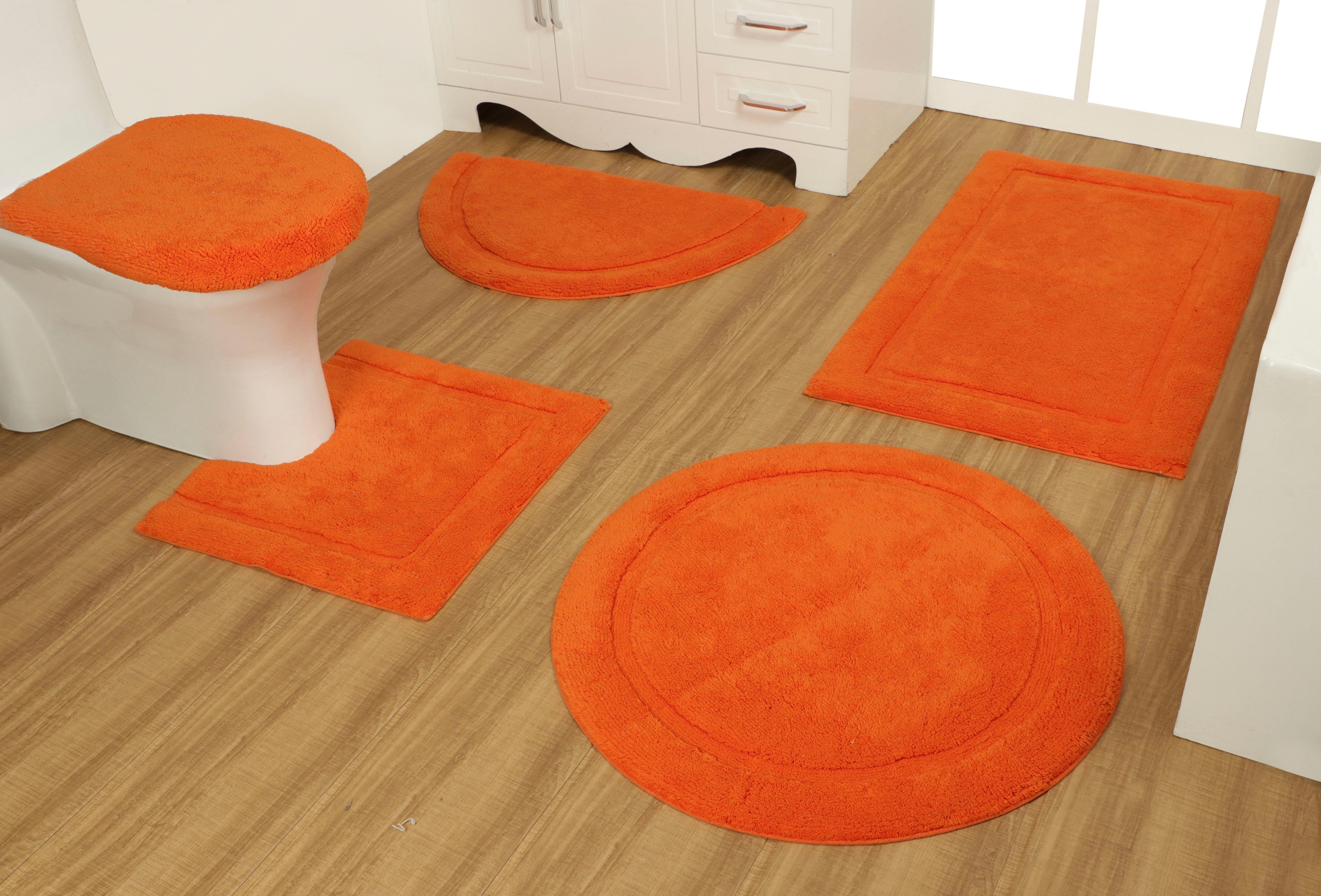 Badematte Weida Leonique, Höhe 14 mm, fußbodenheizungsgeeignet, schnell trocknend, strapazierfähig, Baumwolle, rechteckig, Badteppich, einfarbige Badematten aus recycelter Baumwolle mit Bordüre