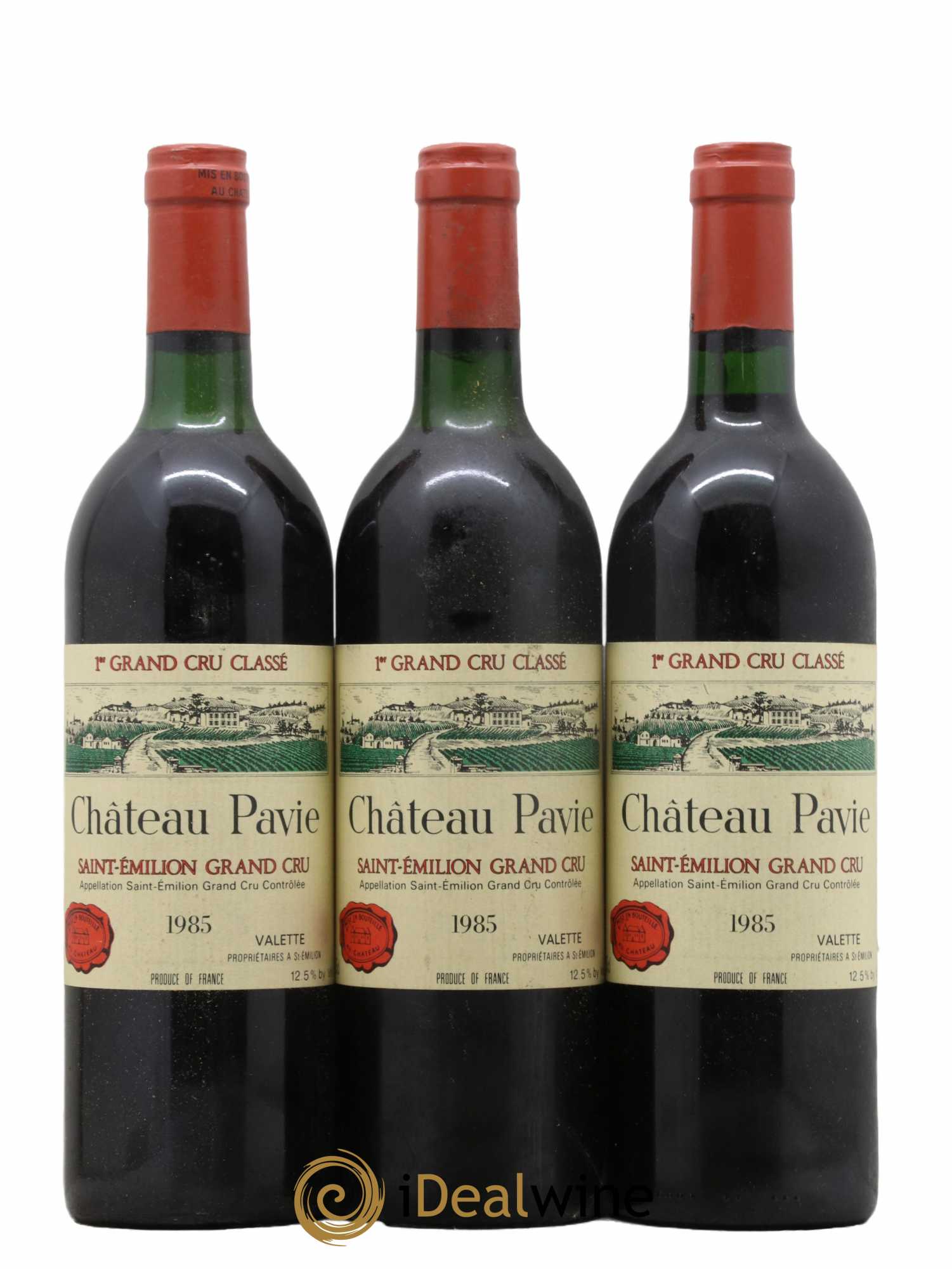Château Pavie 1er Grand Cru Classé A  1985 - Lot de 3 Bouteilles