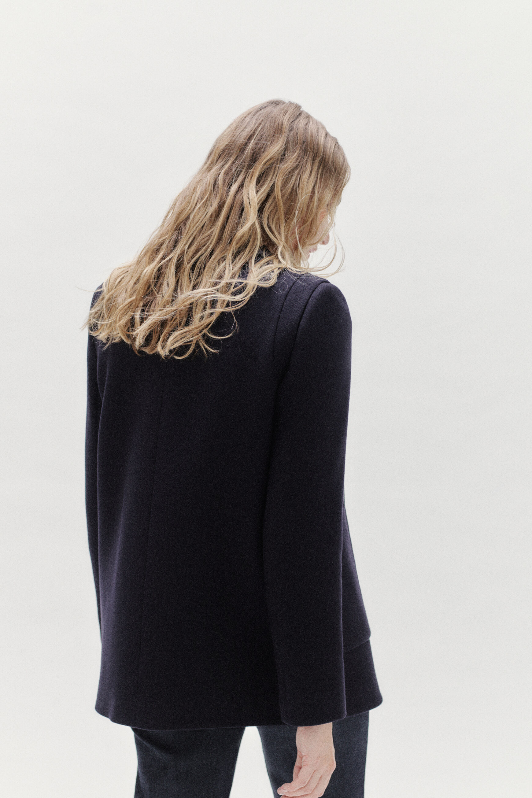 manteau nathanael bleu marine femme