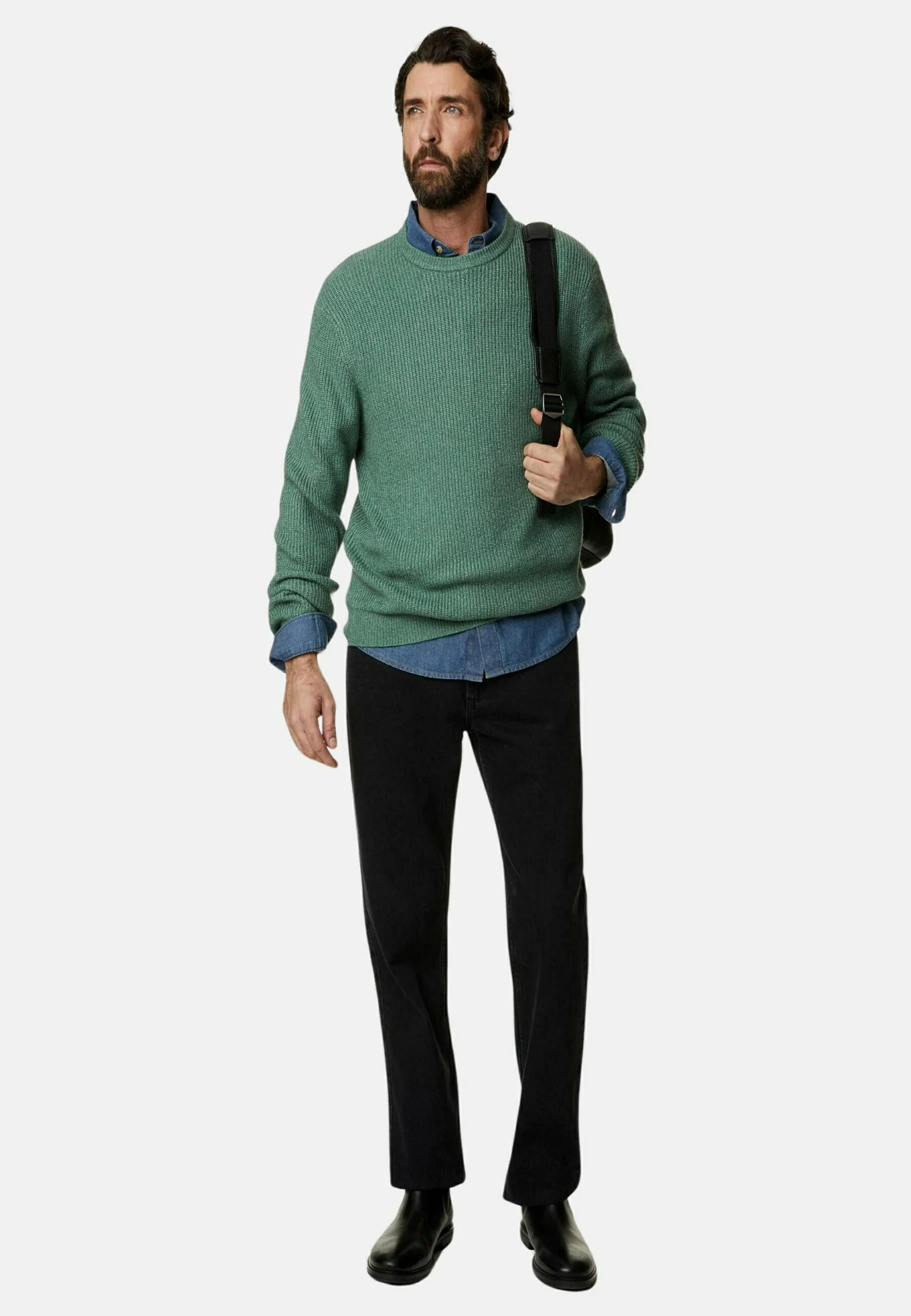 Suéter de cuello redondo grueso y supersuave de Marks & Spencer