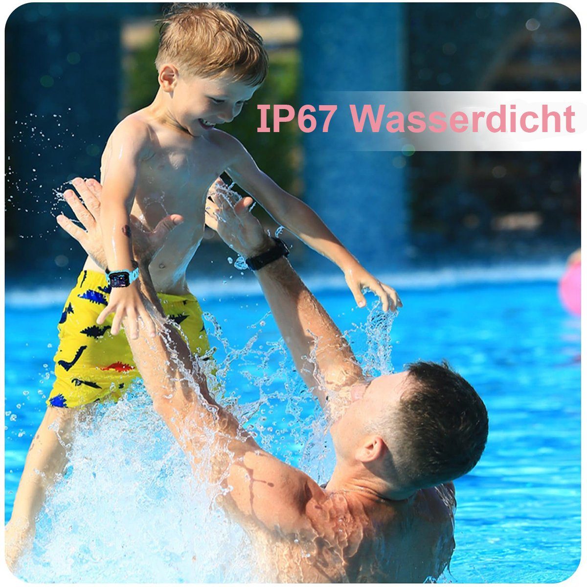Hikeren Uhr für Kinder mit Videoanruf,SOS,Sprachchat,Wecker,GPS-Ortung,400mAh Smartwatch (1,4 Zoll)