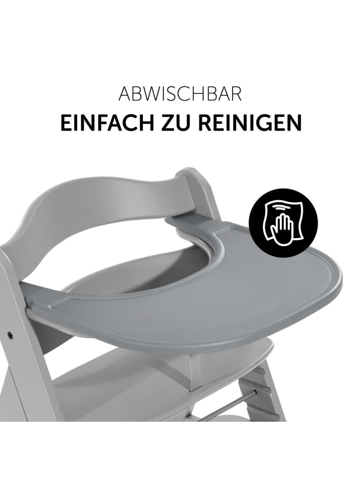 Hauck Essbrett und Tisch für Alpha Hochstuhl (Click Tray) in grau günstig kaufen onesize