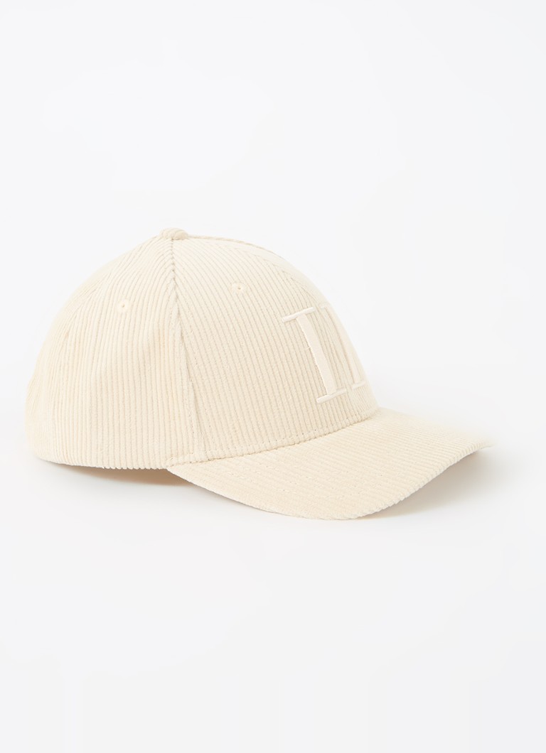 Cappellino in velluto a coste Les Deux Encore con logo ricamato