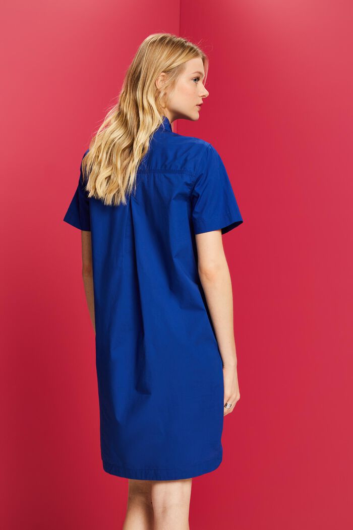 Hemdblusenkleid in Mini-Länge, 100 % Baumwolle