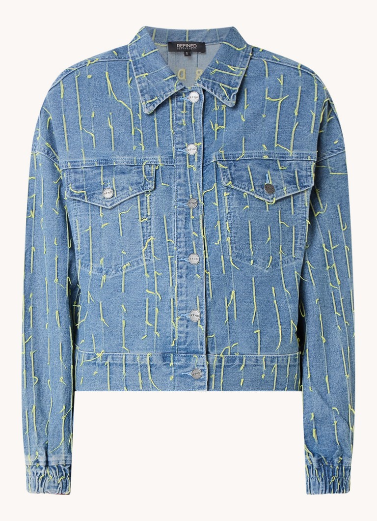 Refined Department Bloom denim jacket with chest pockets