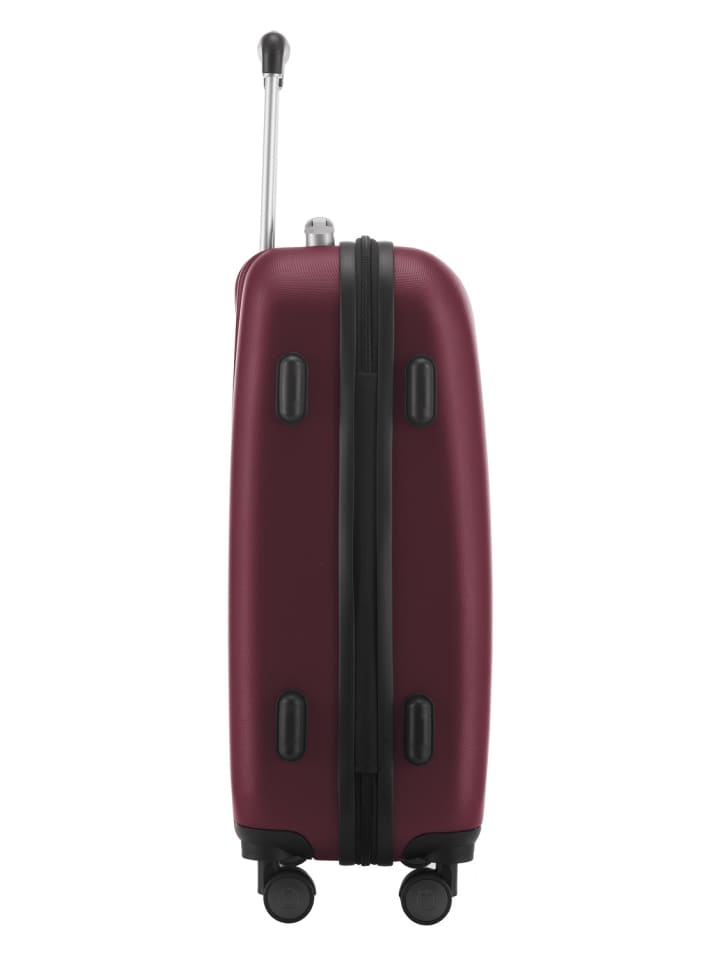 Hauptstadtkoffer Wedding - Handgepäck-Koffer 4 Doppelrollen Hand Luggage TSA in Dunkelrot günstig kaufen S