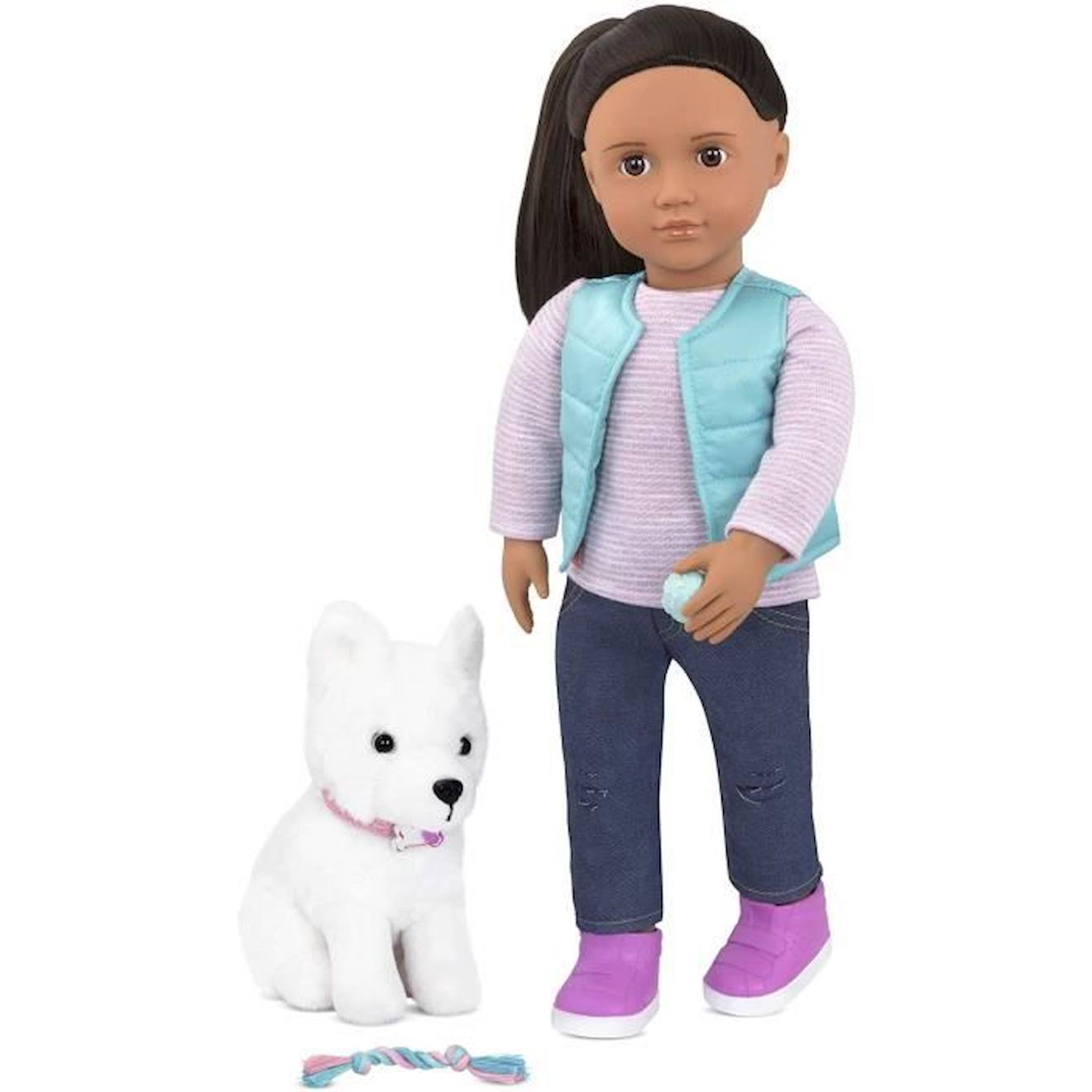 Poupée 46 cm Avec Chien Cassie Our generation rose