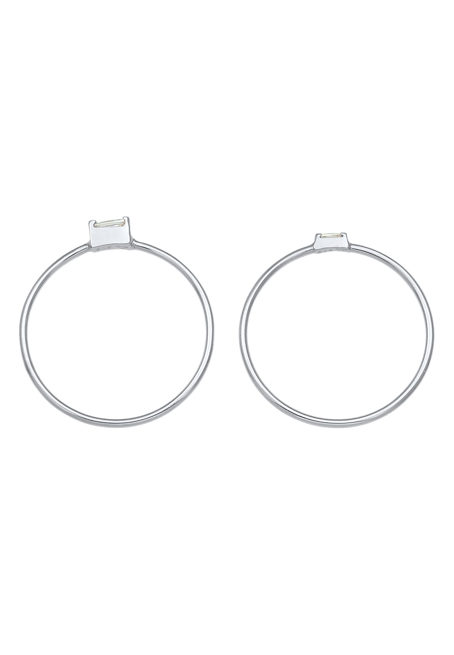 Anello impilabile da donna Elli, minimalista, con filigrana e pietre di zirconi cubici in argento sterling 925 placcato oro.