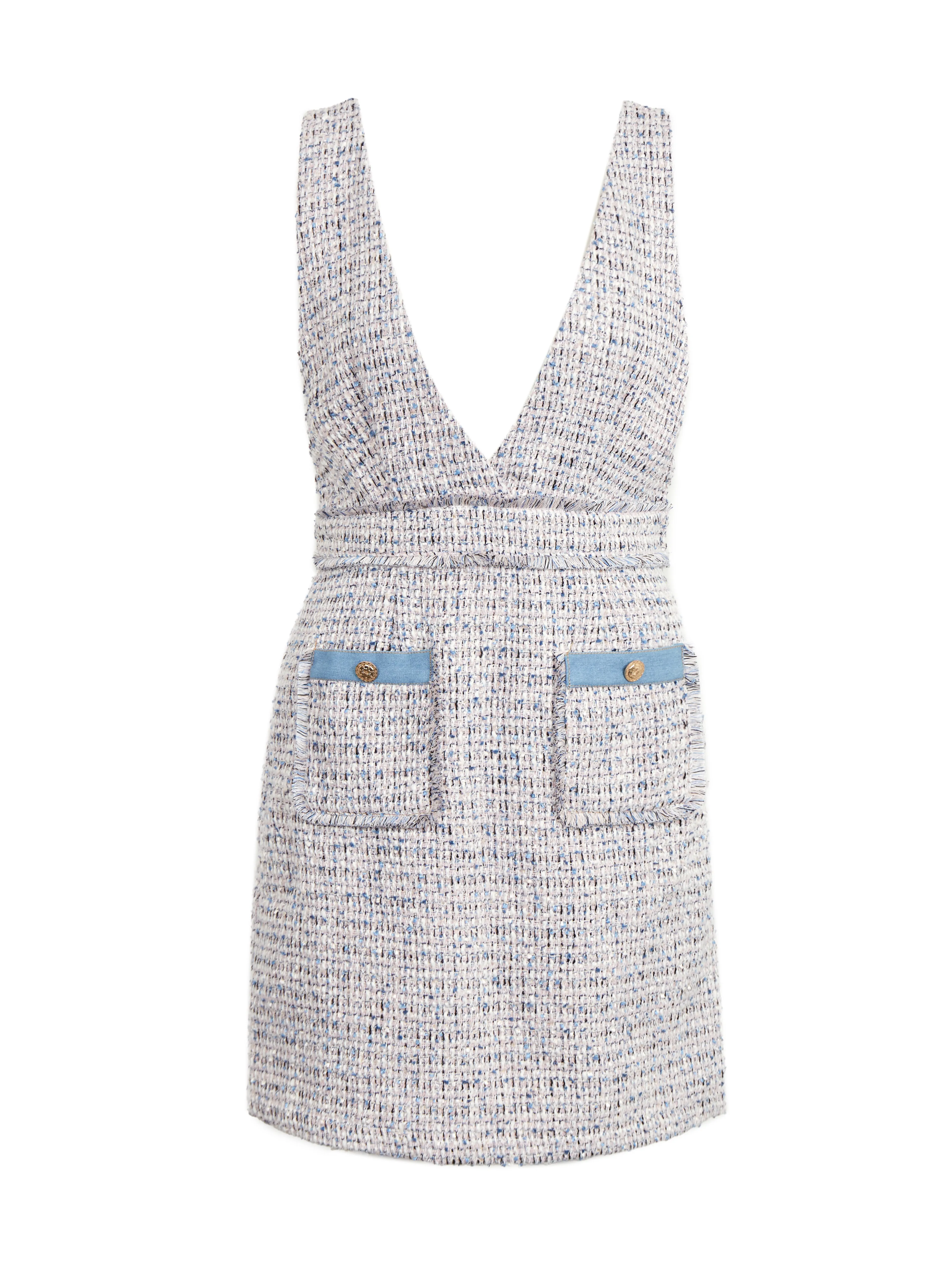 Hellgraues Damen Tweedkleid ORSAY