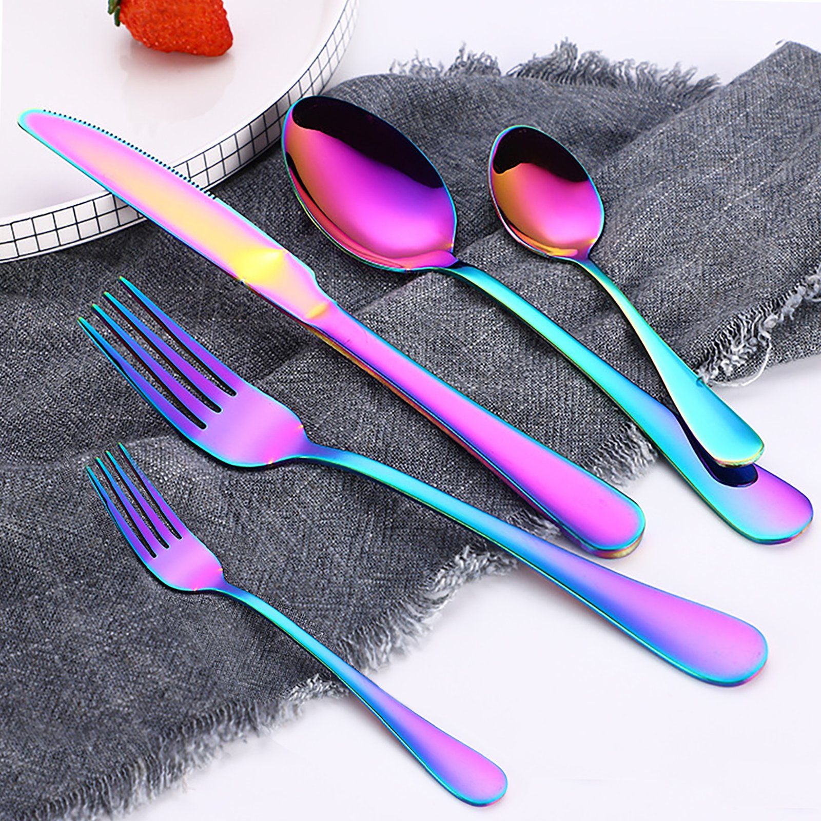 CALIYO Besteck-Set Besteck Set, 30-teilig Besteck für 6 Personen spülmaschinengeeignet, Besteckset inkl. Messer, Gabel, Löffel, Besteck Edelstahl