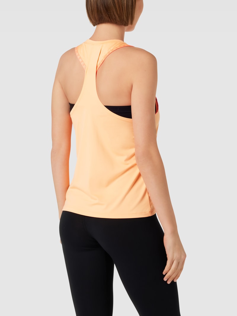 Tanktop mit Label-Print Modell 'Novelty' in orange