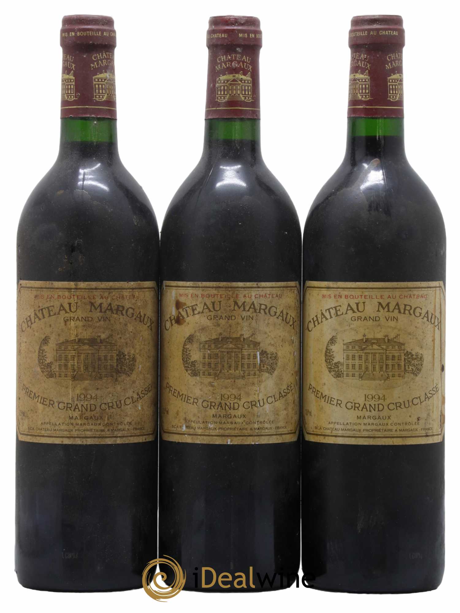 Château Margaux 1er Grand Cru Classé  1994 - Lot de 3 Bouteilles