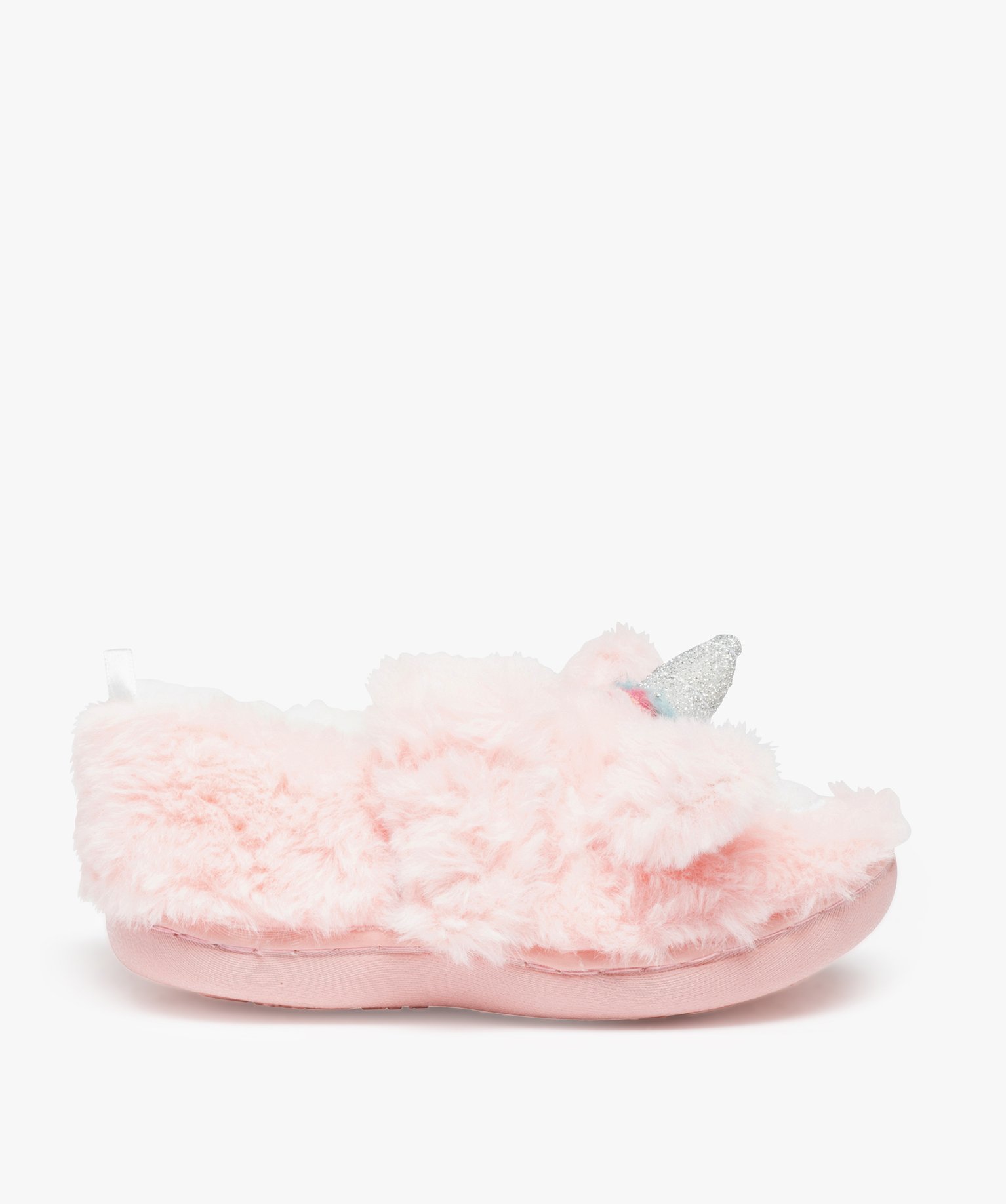 Chaussons fille extra doux en forme de licorne rose | GEMO