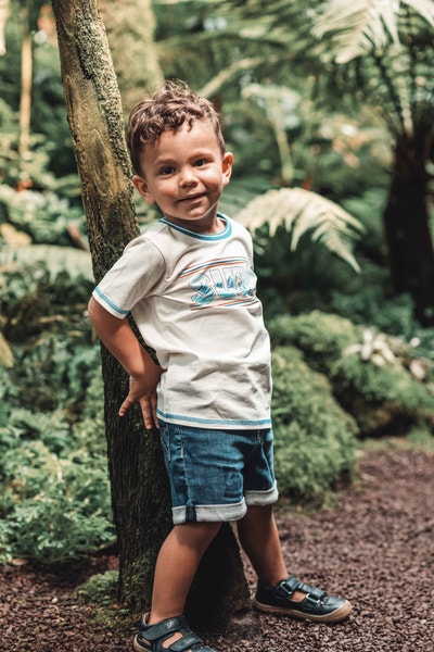 T-Shirt kurzarm, weiß für Jungs