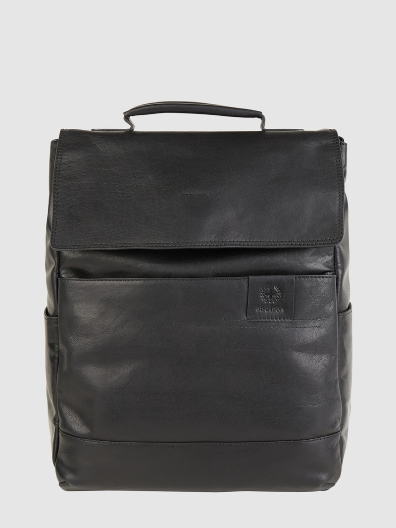 Rucksack aus Leder Modell 'Hyde Park' in schwarz