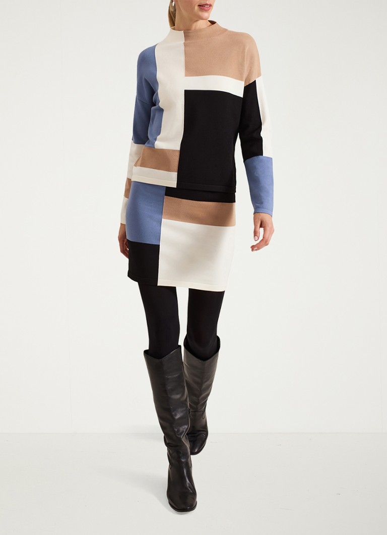 Pulover Phase Eight Kamila Fine Knit Color Block