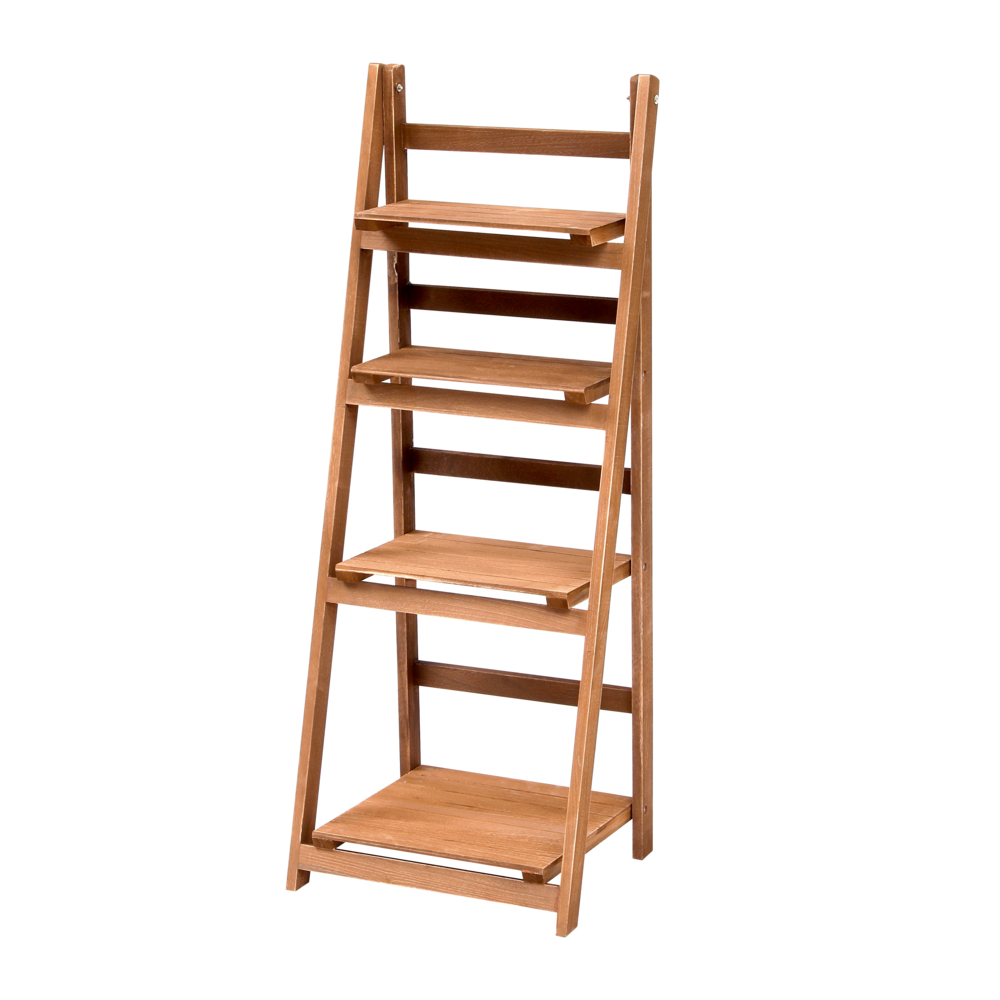 Happy Home Blumentreppe Pflanzenregal mit 4 Ablagen WPS01-HOL Holz