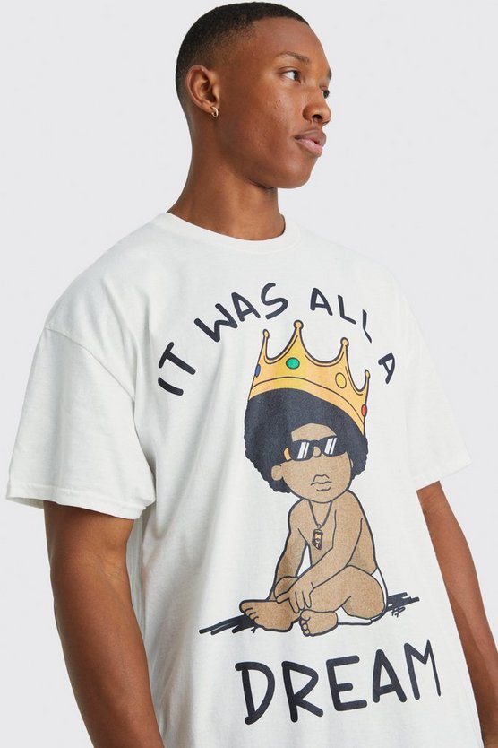 Oversize T-Shirt mit lizenziertem Baby Biggie Print