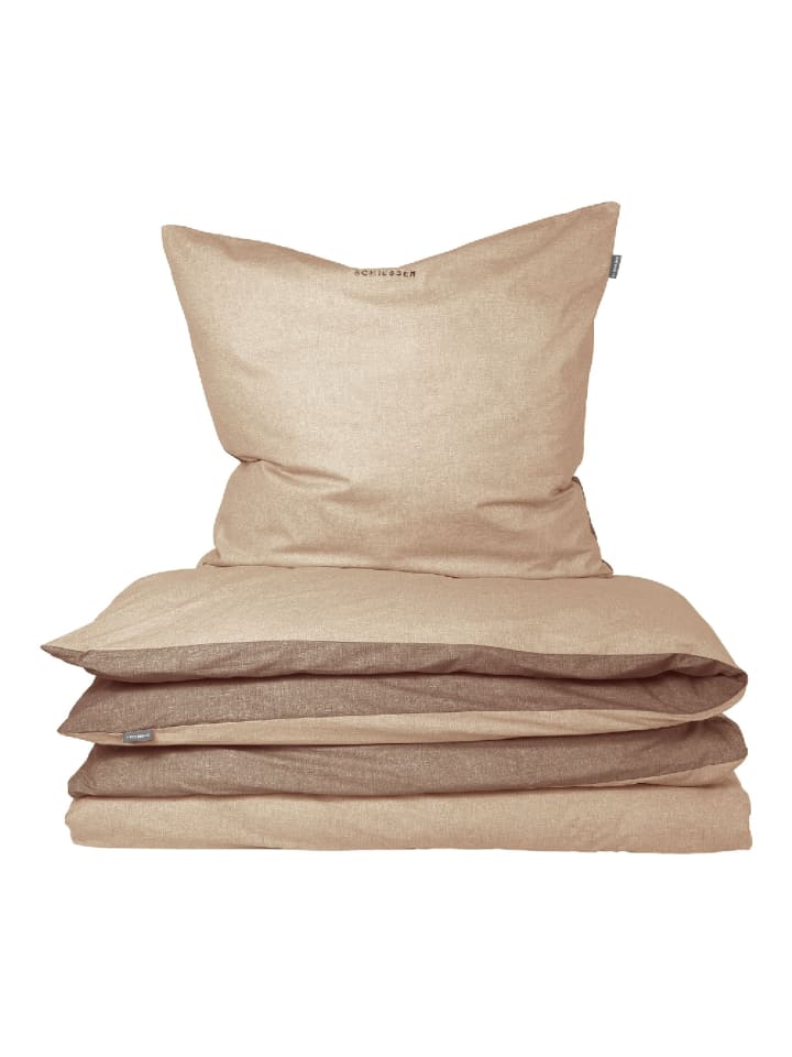 Schiesser Renforcé Bettwäscheset Doubleface in Sand günstig kaufen
