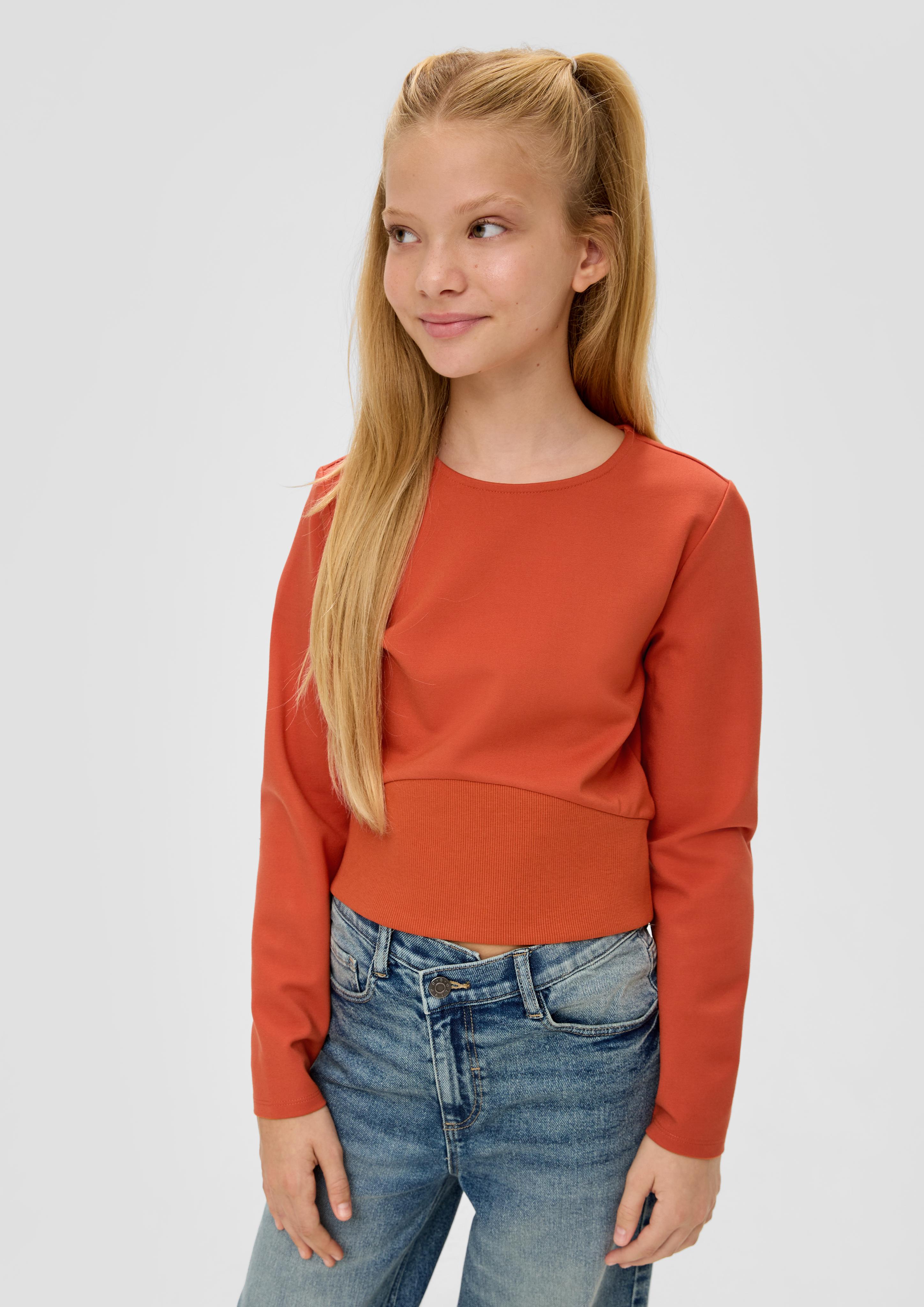Verkürztes Longsleeve mit Rippeinsatz  2133796-2740