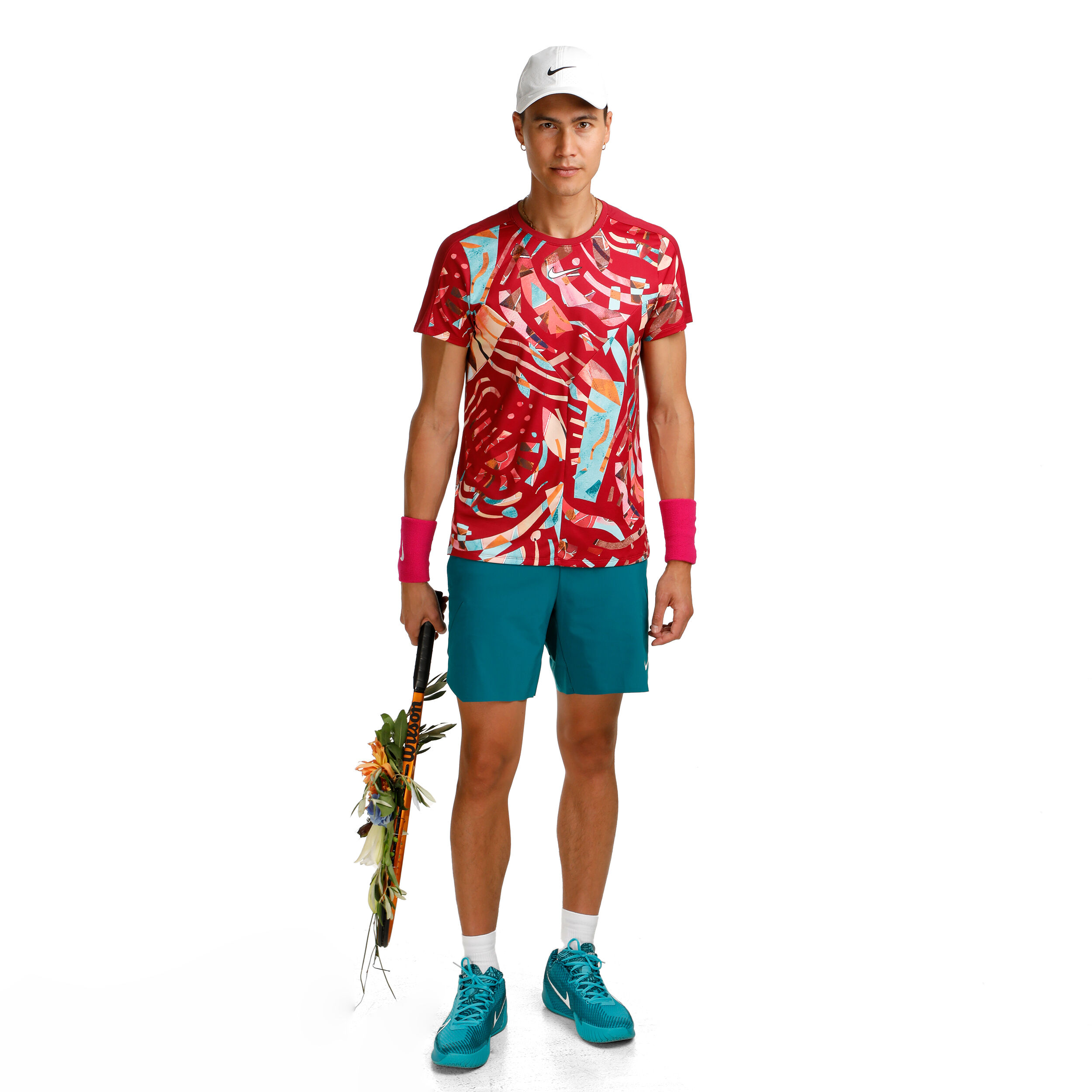Dri-Fit Court Slam T-Shirt Herren - Berry, Mehrfarbig