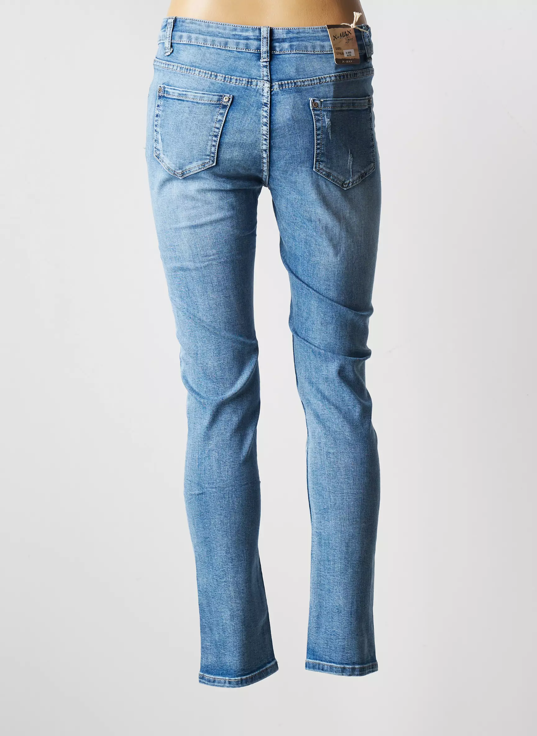 X Max Jeans Coupe Slim Femme couleur bleu