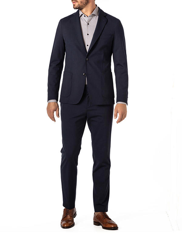 BOSS Black, Anzug Hanry-Genius, Slim Fit, Jersey ungefüttert, dunkelblau