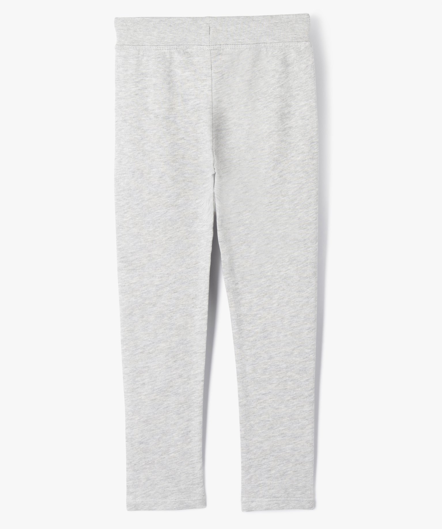 Leggings de sport fille avec surpiqres pailletées gris | GEMO