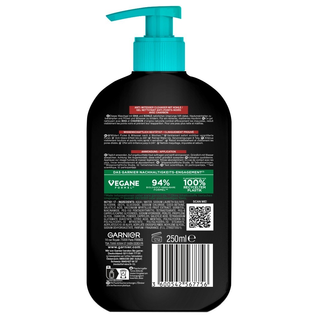 Hautklar Waschgel BHA Carbon Cleanser Anti-Mitesser