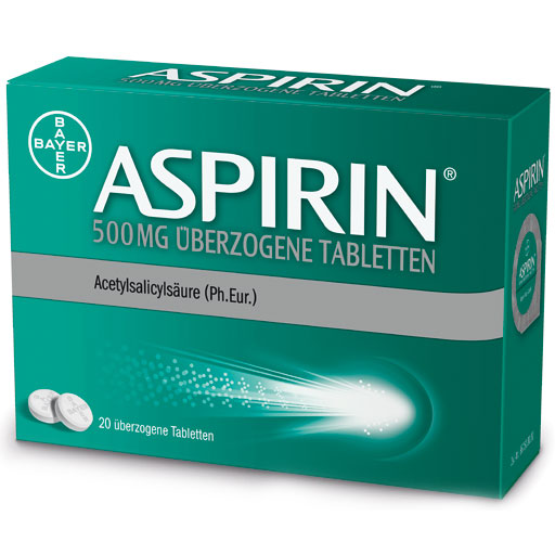 ASPIRIN 500 mg überzogene Tabletten  20 St  Tabletten, überzogen