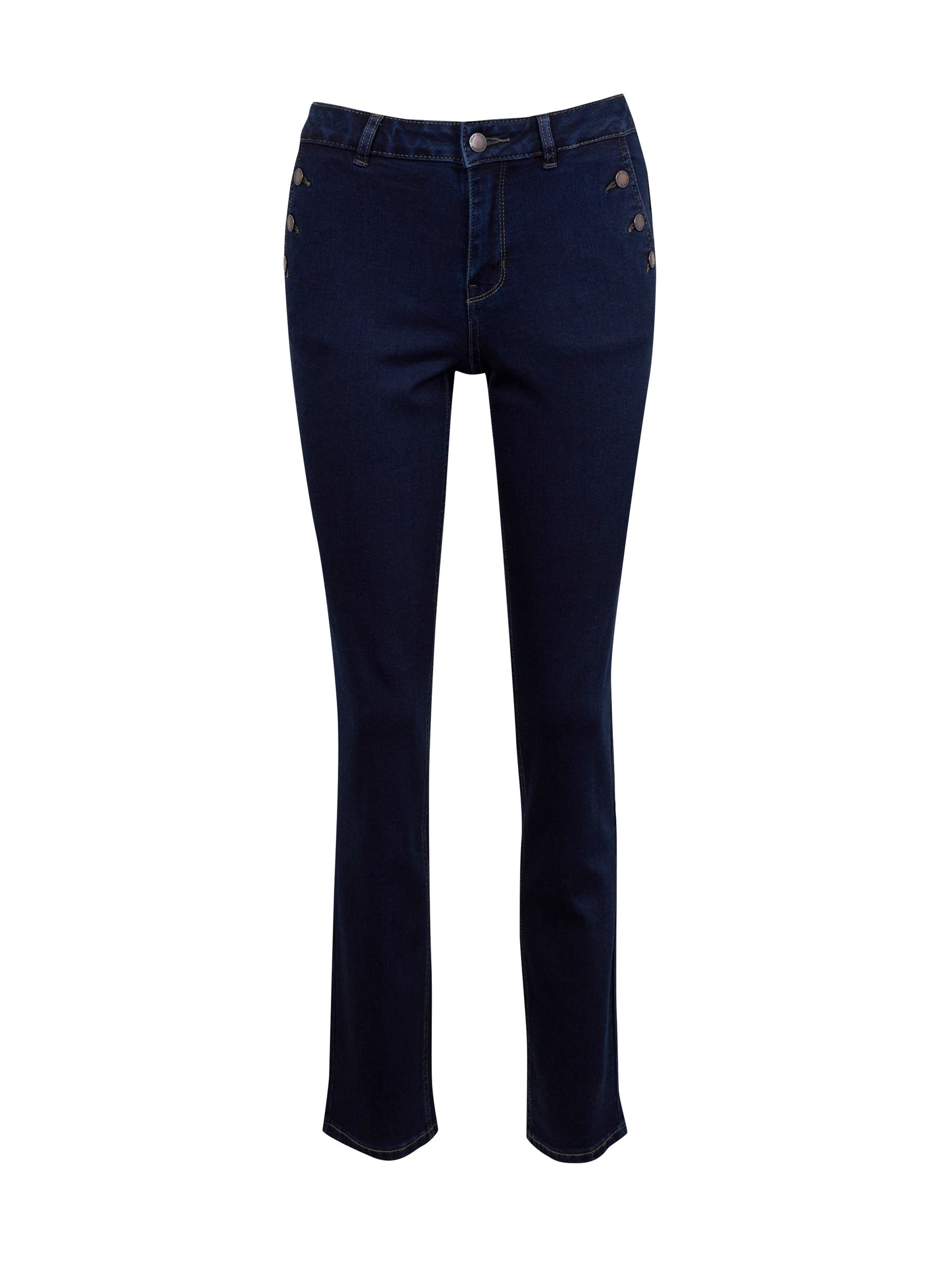 Dunkelblaue Damenjeans in gerader Passform ORSAY