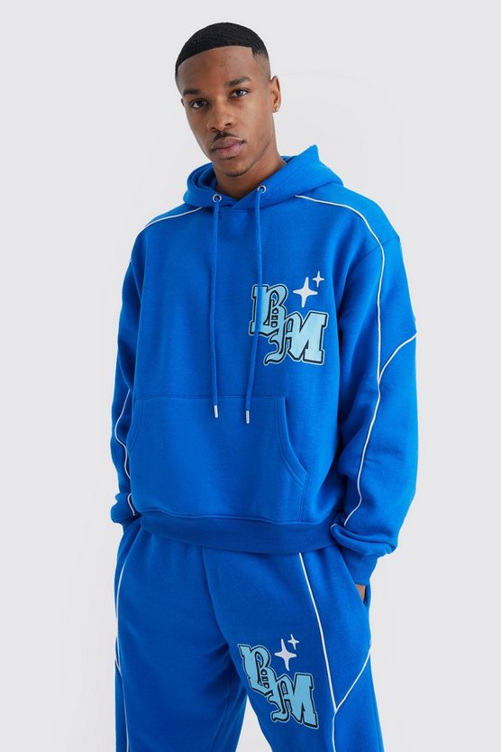 Kastiger Oversize Trainingsanzug mit Print