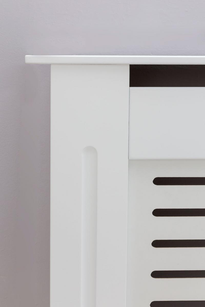 Wohnling Design Heizkörperverkleidung Weiß 78x82x19 cm