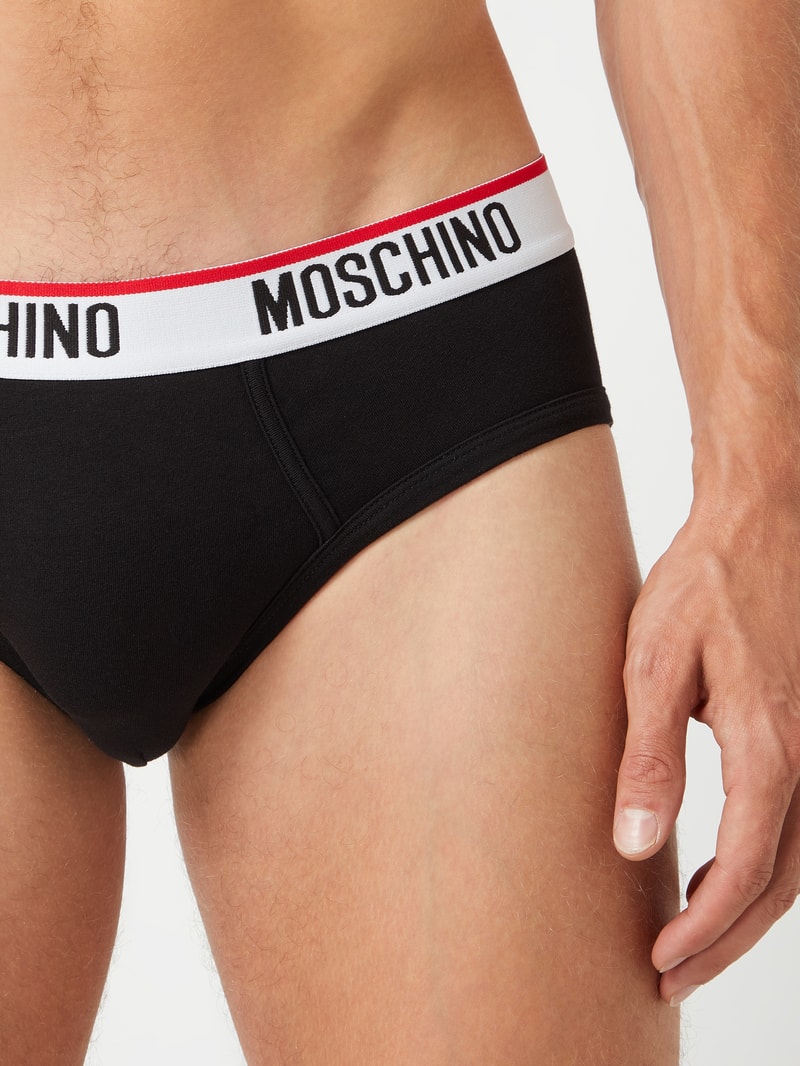Slip mit Stretch-Anteil im 2er-Pack in mittelgrau meliert