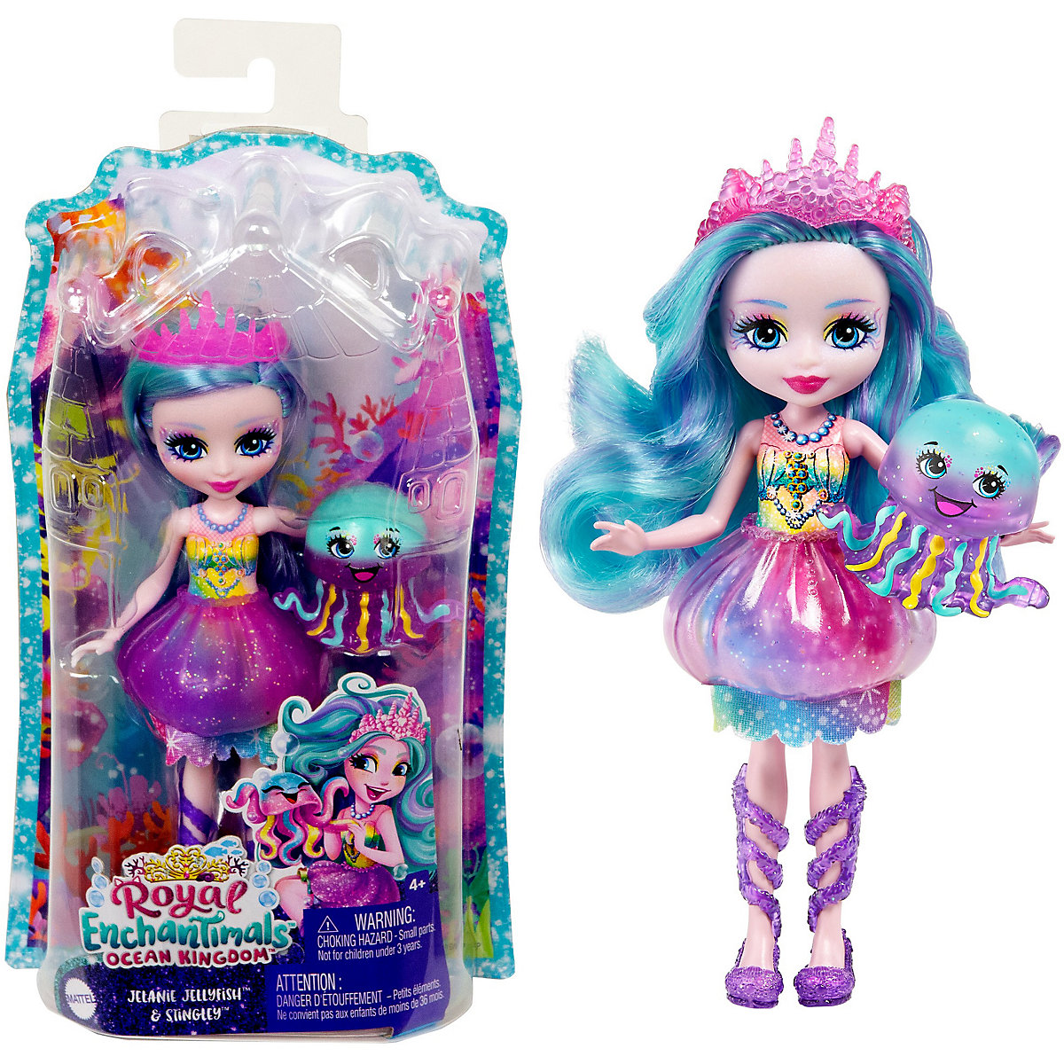 Royal Enchantimals Jelanie Jellyfish & Stingley Puppe