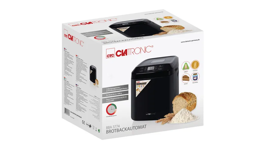 CLATRONIC Brotbackautomat BBA 3774 Schwarz