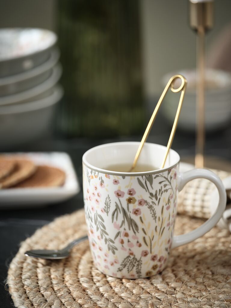 EMIL mug Ø8xH10cm 35cl with flowers