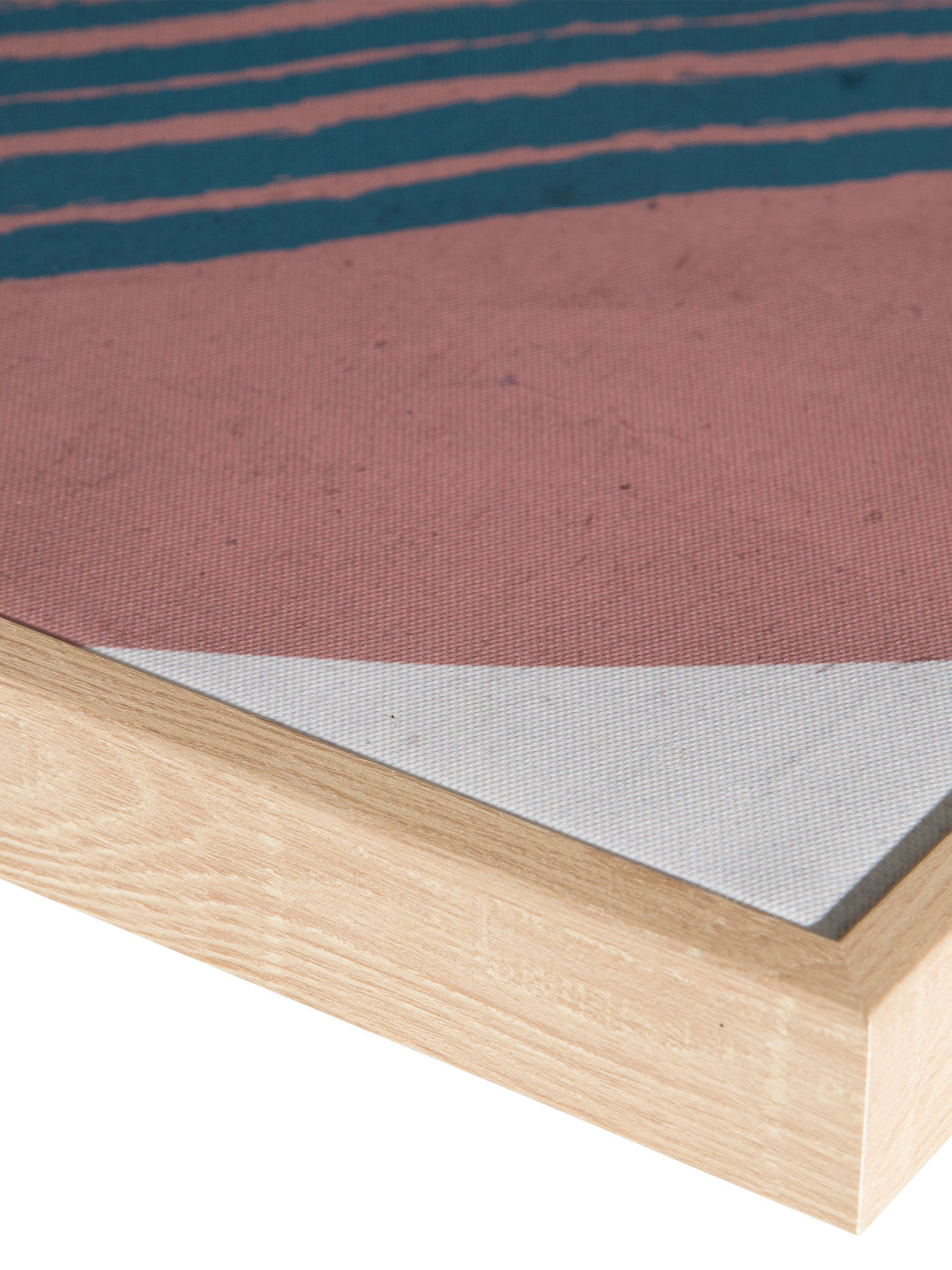 Blue Lines Leinwand-Druck-gerahmt, Multicolor