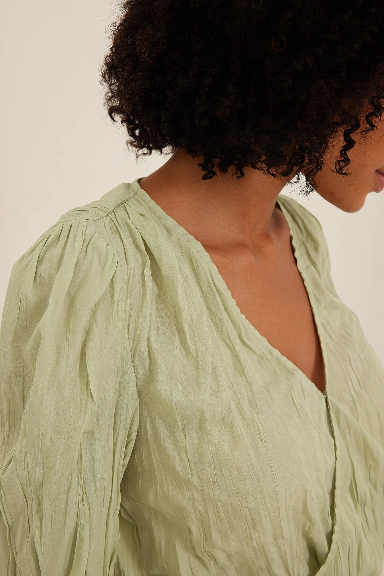 Wrap Front Structured Blouse