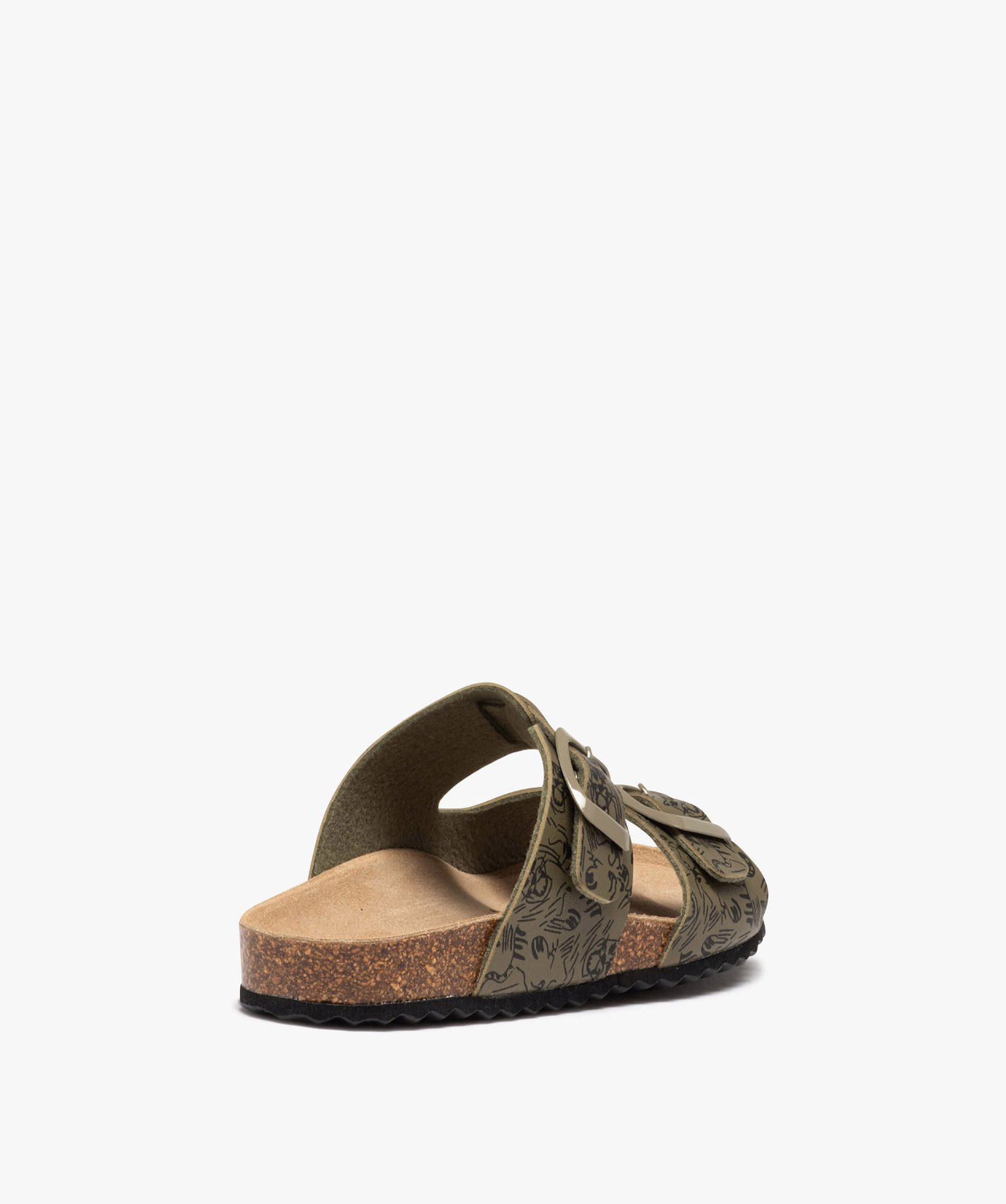Mules Garçon à motifs avec brides à boucle ajustables - Geox kaki | GEMO