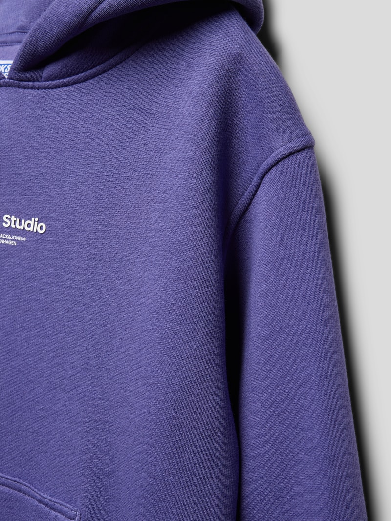 Hoodie mit Label-Print Modell 'ORVESTERBRO' in purple